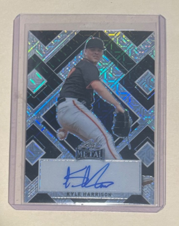 1/1 KYLE HARRISON AUTO 2022 LEAF METAL BLACK MOJO PRISMATIC #1/1 w/COA BREWERS view 2