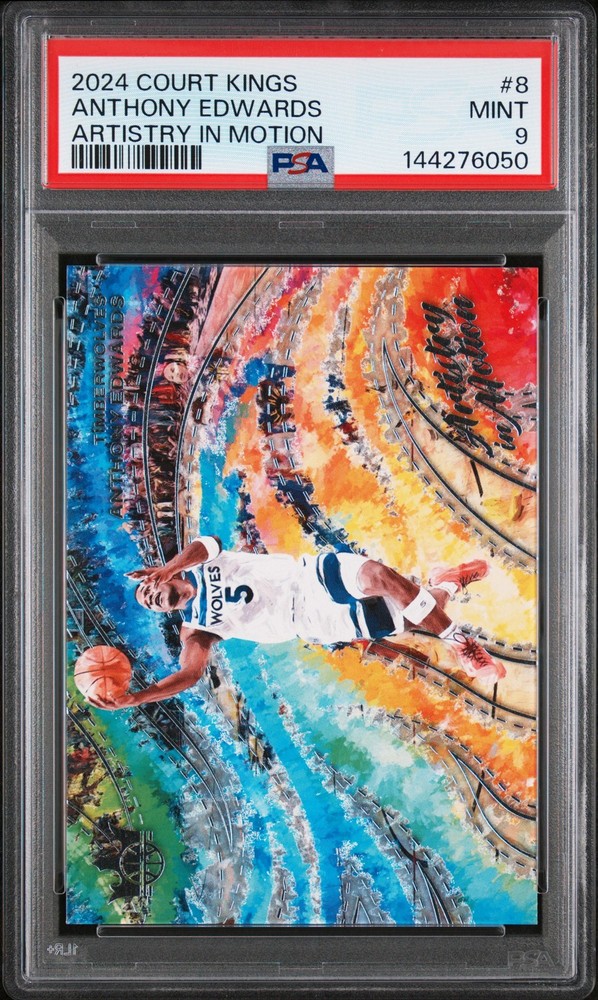 2024 PANINI COURT KINGS ARTISTRY IN MOTION #8 ANTHONY EDWARDS PSA 9