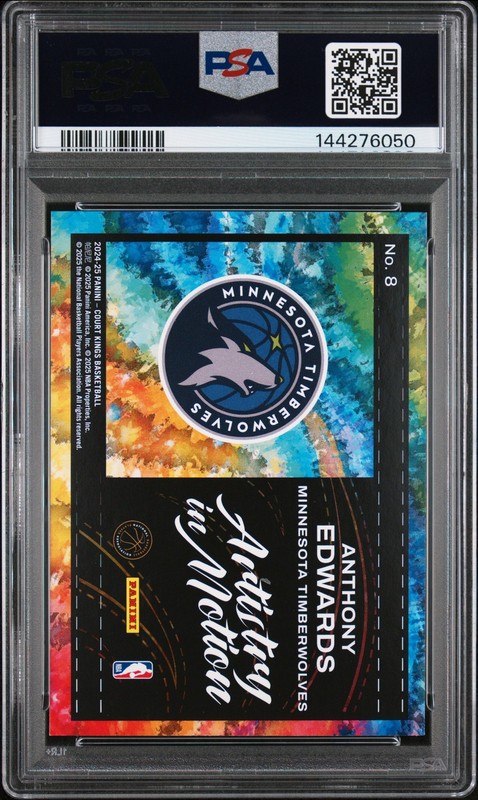 2024 PANINI COURT KINGS ARTISTRY IN MOTION #8 ANTHONY EDWARDS PSA 9 view 2