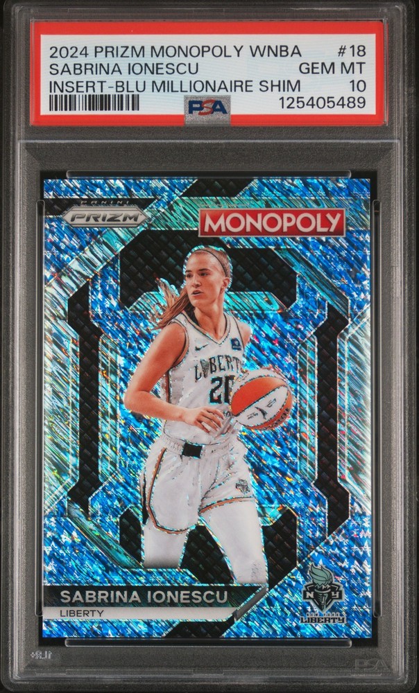 2024 PANINI PRIZM MONOPOLY WNBA INSERT #18 SABRINA IONESCU 6/10 PSA 10