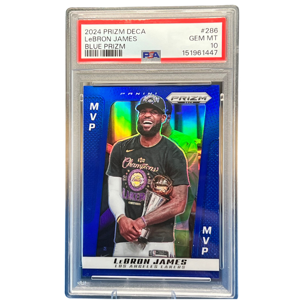 2024 Prizm Lebron James MVP Deca Blue Prizm /149 #286 PSA 10 | Lakers Basketball