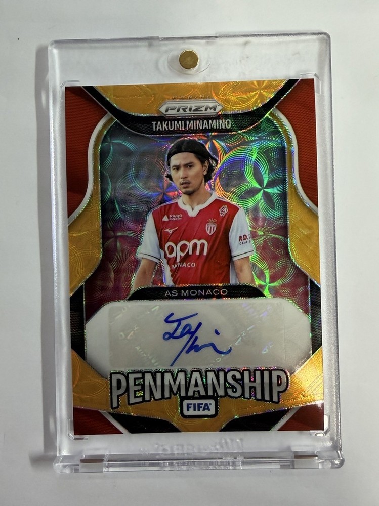 2025-26 Prizm FIFA Soccer - Takumi Manamino Penmanship Auto Choice Gold 5/5