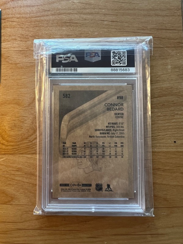 2023-24 O-Pee-Chee Marquee Rookie Retro #582 Connor Bedard - PSA 10 Gem Mint view 2