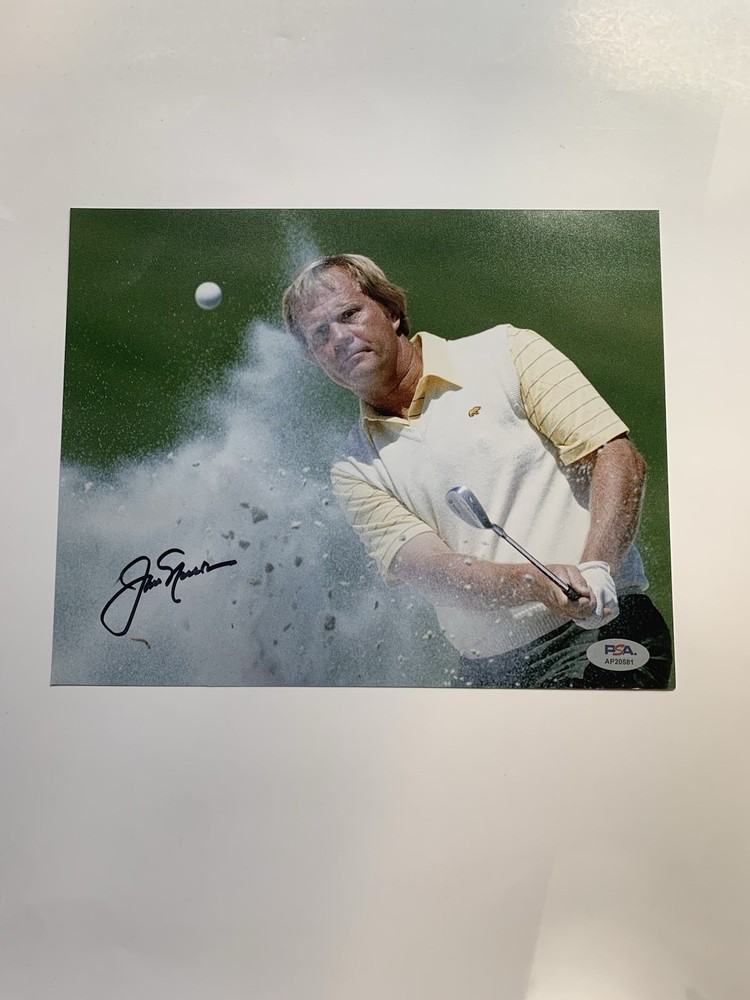Jack Nicklaus Signed Autographed 8x10 Photo Masters Champ PSA COA GOLF LEGEND