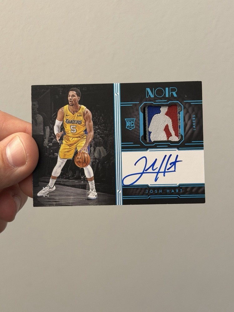 2017-18 Panini Noir Josh Hart Logoman Tag Patch Auto /5 Rookie (AU,RC)