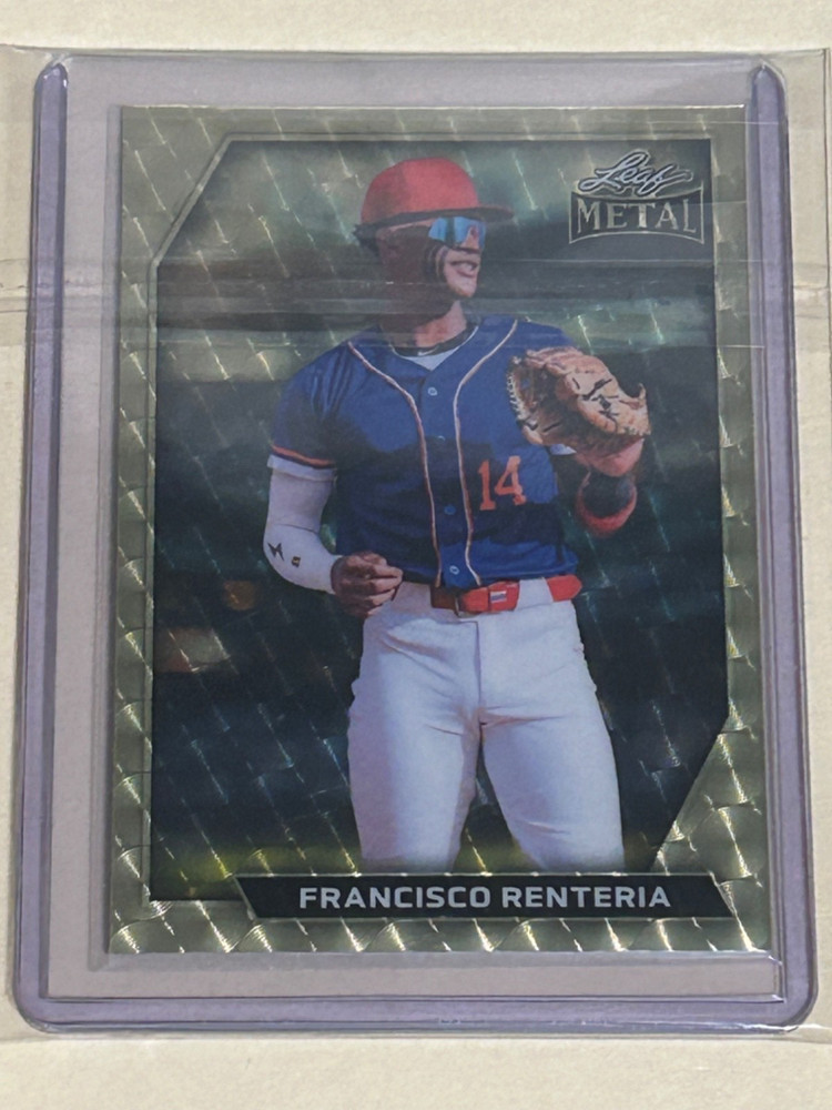 #1/1 FRANCISCO RENTERIA 2026 LEAF METAL SUPER GOLD PRISMATIC VINYL CIRCLES 1/1 !