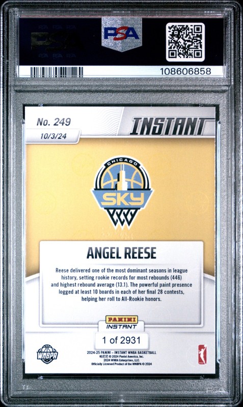 2024 PANINI INSTANT WNBA #249 ANGEL REESE PSA 10 view 2