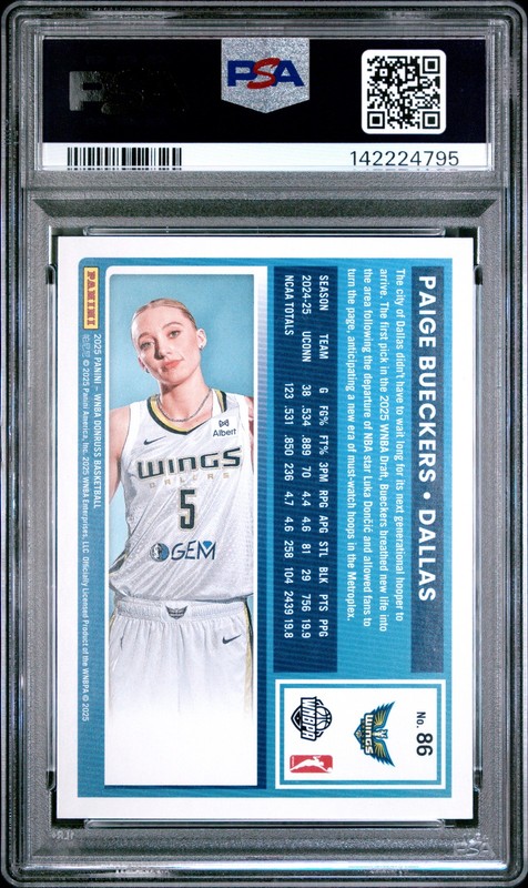 2025 PANINI DONRUSS WNBA #86 PAIGE BUECKERS PSA 10 view 2