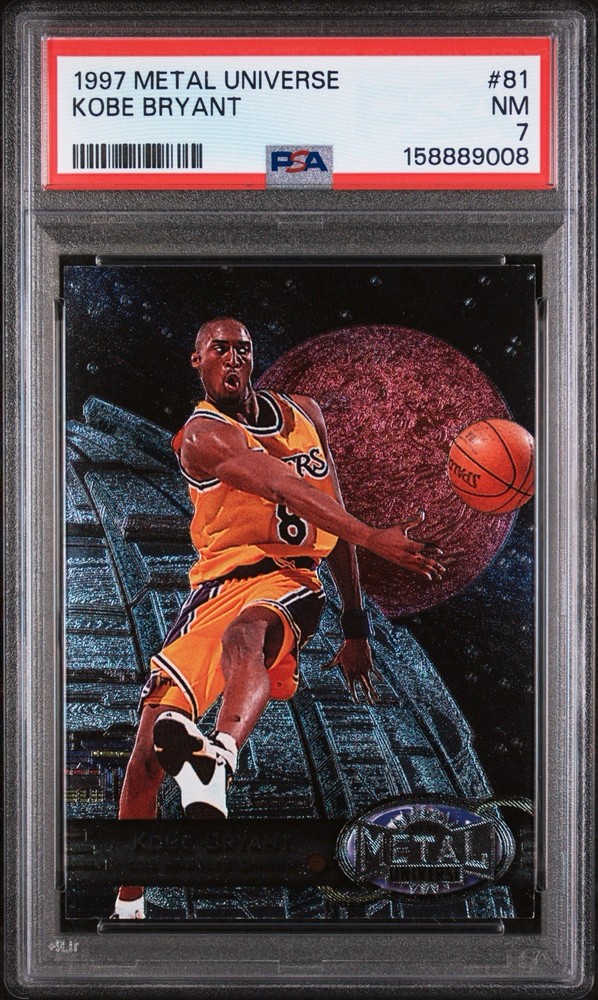 SkyBox 1997-98 Metal Universe Kobe Bryant #81 PSA Graded Lakers NBA Card