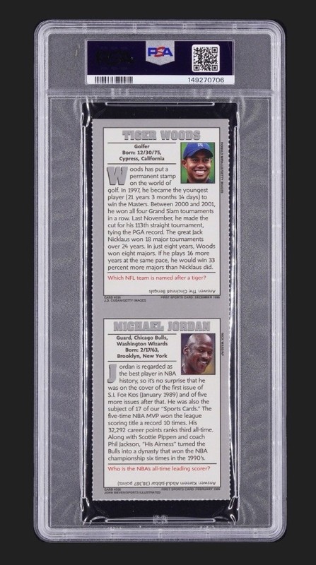 Michael Jordan RARE Sports Illustrated for Kids 2004 15th Tiger Woods PSA 8 view 2