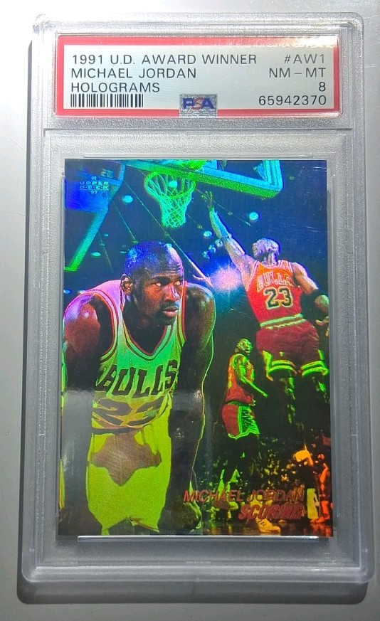 🔥Michael Jordan🔥 PSA 8 1991 U.D Award Winners Hologram #AW1 PSA 8 NM 🔥RARE🔥