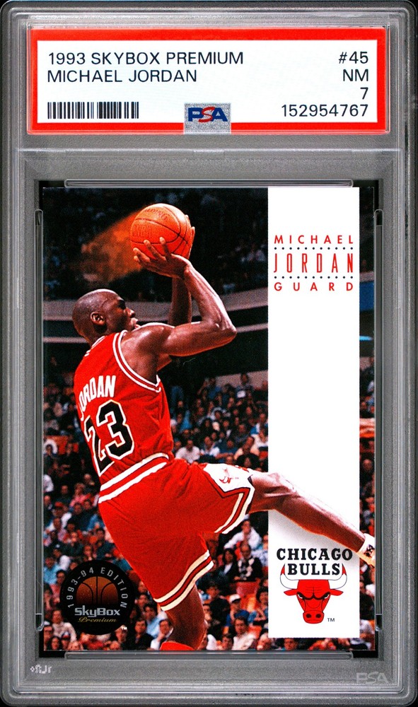 1993 SKYBOX PREMIUM #45 MICHAEL JORDAN PSA 7