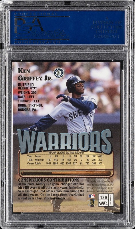 1997 FINEST #139 KEN GRIFFEY JR. PSA 10 view 2