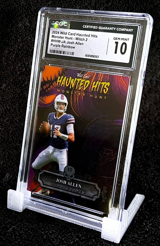 2024 JOSH ALLEN 1/2 • RARE SHORT RUN • CGC 10 • PURPLE RAINBOW FOIL WILDCARD view 2