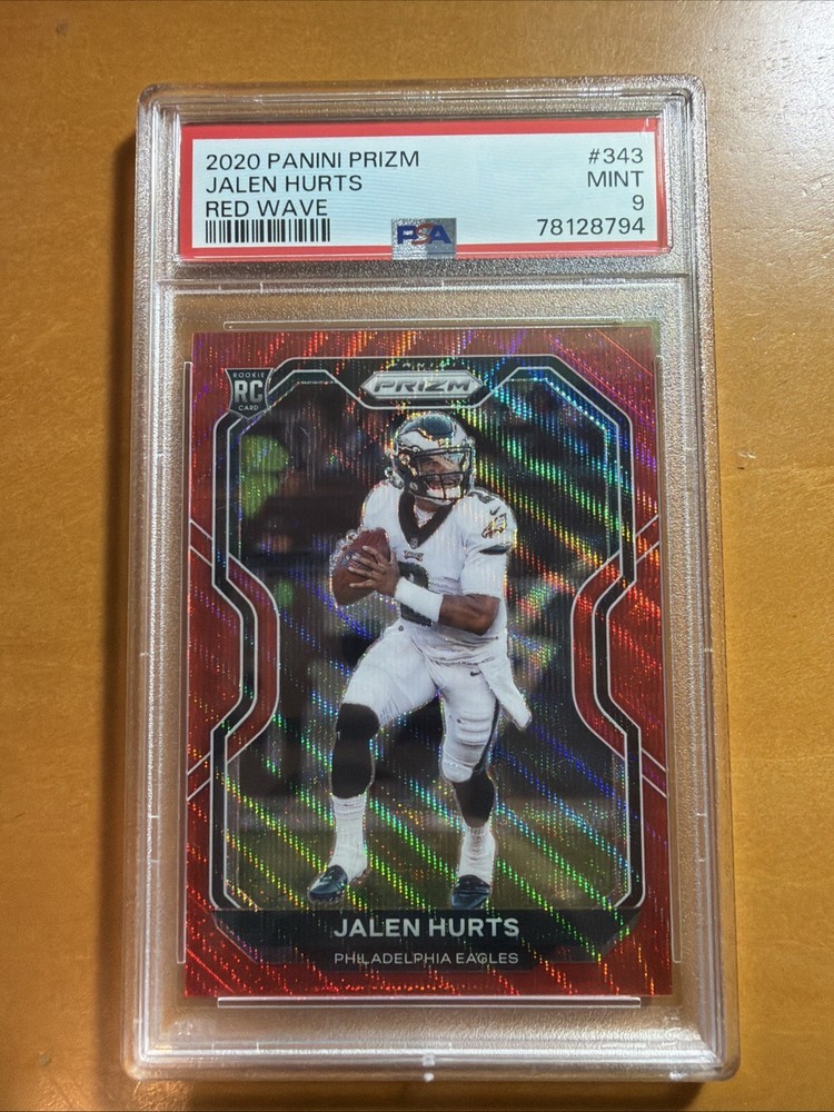 2020 Panini Prizm - Rookie Jalen Hurts #343 Red Wave Prizm /149 (RC)
