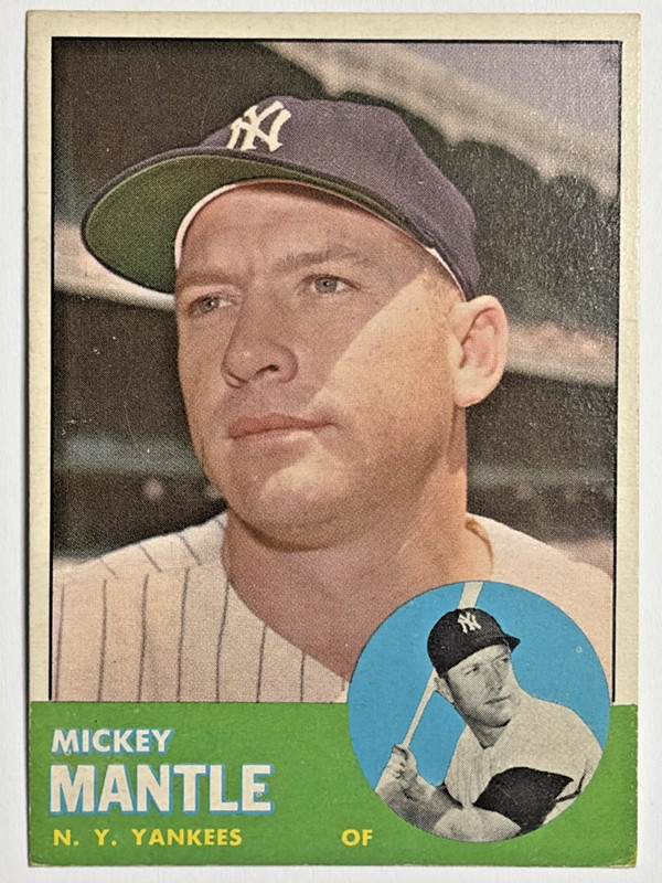1963 Topps Mickey Mantle #200 PSA Min Size / Factory Short Cut - Beautiful Card! view 2