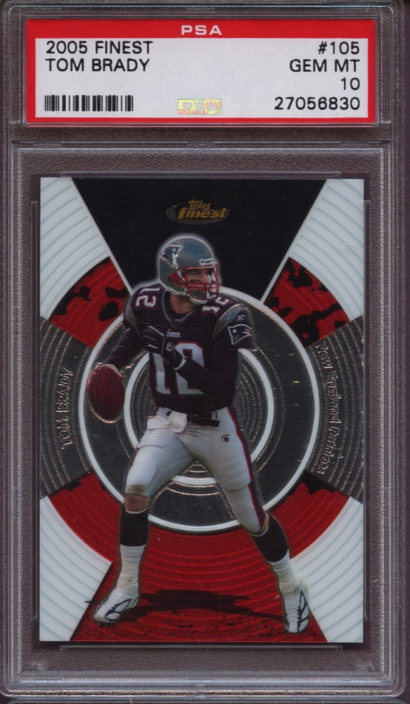 2005 Finest 105 Tom Brady PSA 10 Gem Mint Pop 24