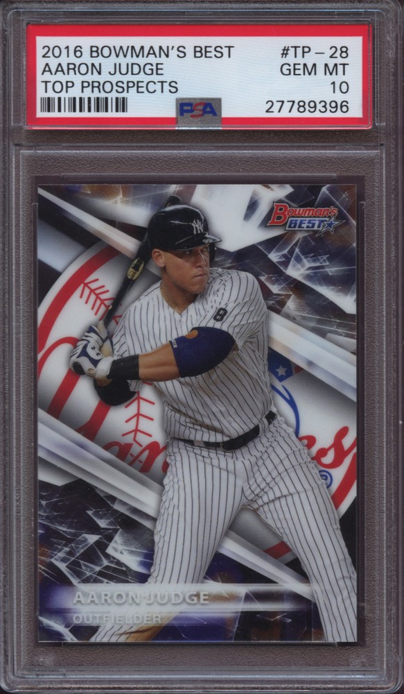 2016 Bowman's Best TP-28 Aaron Judge Top Prospects PSA 10 Gem Mint
