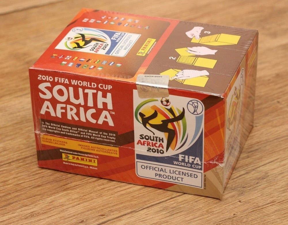 PANINI 2010 World Cup South Africa Sticker Box 100 Packs Messi Ronaldo Rookie