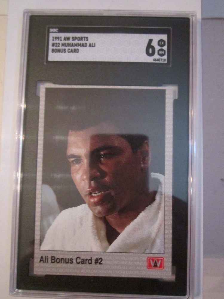 1991 MUHAMMAD ALI  BOXING CARD AW SPORTS #22 SGC GRADED 6
