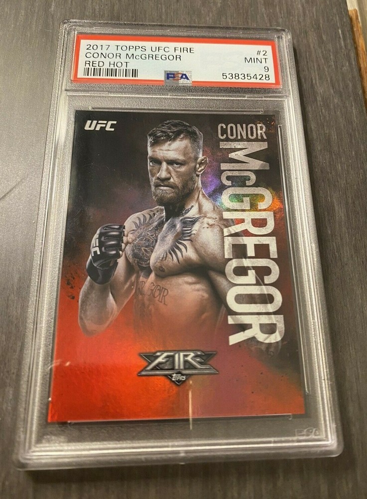 2017 TOPPS UFC FIRE RED HOT #2 CONOR McGREGOR PSA 9  (1 / 142 )