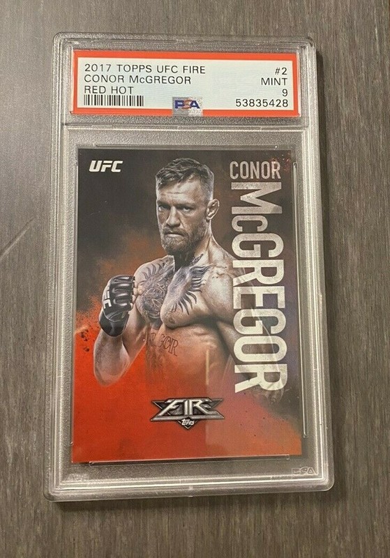 2017 TOPPS UFC FIRE RED HOT #2 CONOR McGREGOR PSA 9  (1 / 142 ) view 2