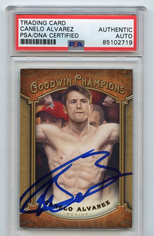 Canelo Alvarez Signed Autograph 2014 UD Goodwin Rookie Card RC Mexico PSA DNA