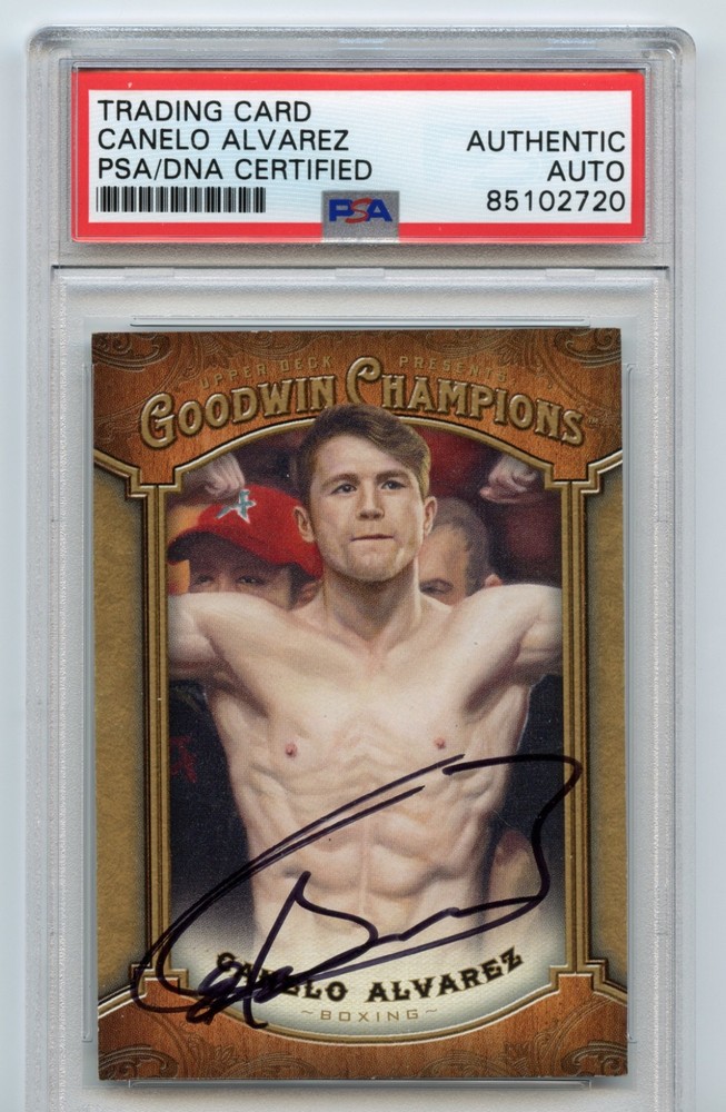 Canelo Alvarez Signed Autograph 2014 UD Goodwin Rookie Card RC Mexico PSA DNA