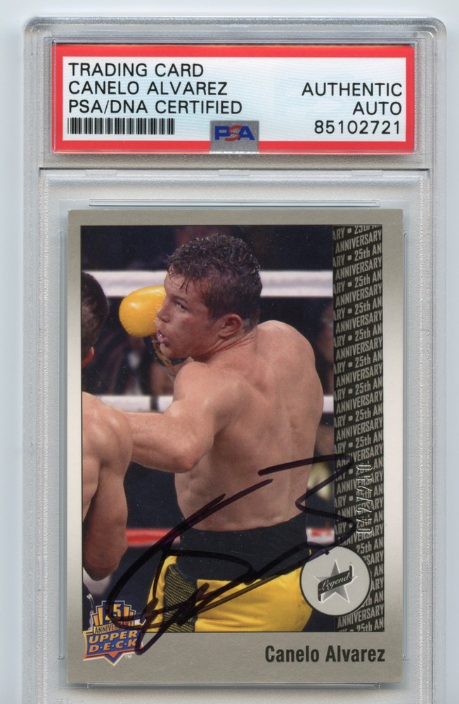 Canelo Alvarez Signed Autograph 2014 UD 25th Anniversary /250 Rookie RC Card PSA