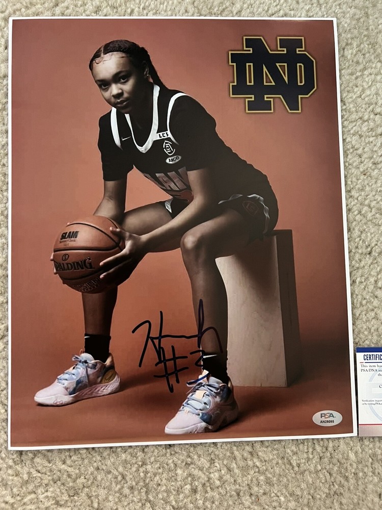 Hannah Hidalgo Signed 11x14 Photo Norte Dame Womens Basketball Autograph Psa Coa