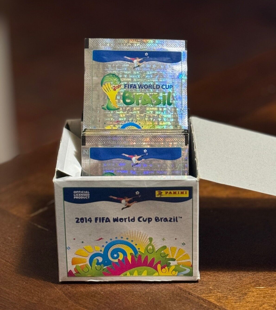 (1) Sealed Pack (5 Stickers) 2014 Brazil Brasil Panini World Cup Cristiano Messi