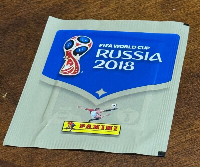 (1) Sealed Pack 2018 Russia Panini (5 Stickers) World Cup Cristiano Messi Mbappe view 2