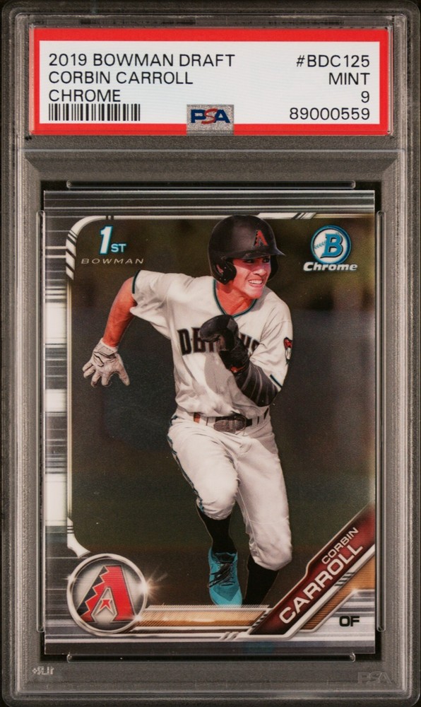 2019 BOWMAN DRAFT CHROME CORBIN CARROLL 1ST BOWMAN PSA 9 MINT