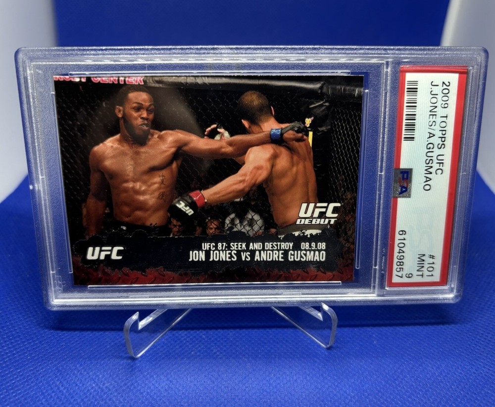 2009 Topps UFC Jon Jones Rookie vs Andre Gusmao Round 2 - PSA 9 RC Rookie Card