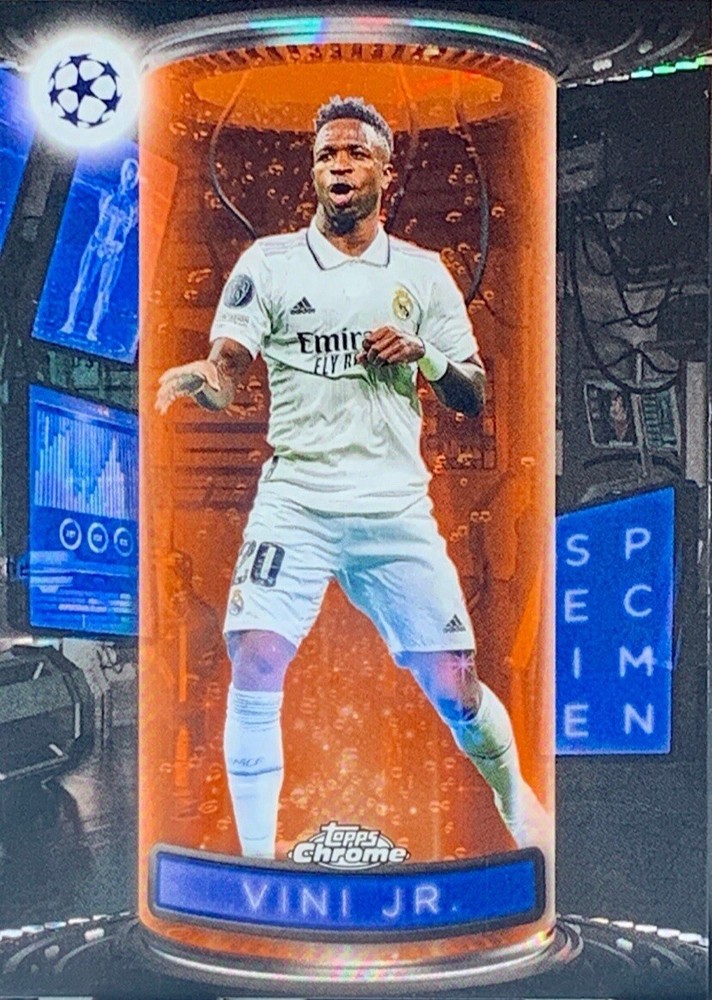 2022-23 Topps Chrome UEFA Vinicius Vini Jr. Specimen Orange Refractor SP