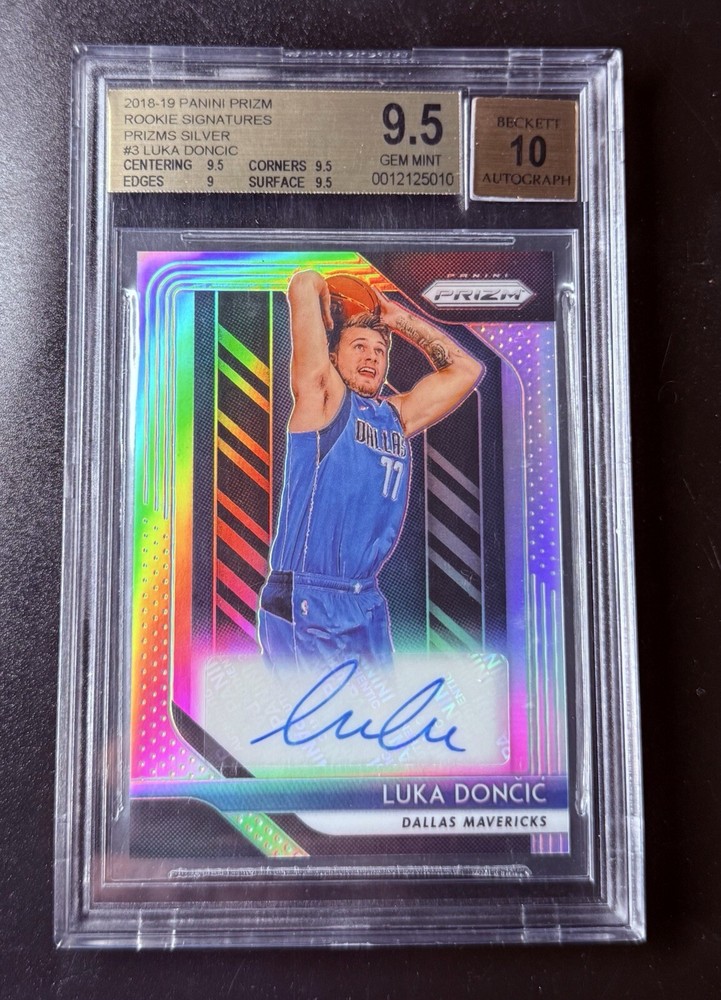2018 PRIZM LUKA DONCIC SILVER AUTO RC ROOKIE AUTOGRAPH BGS 9.5/10