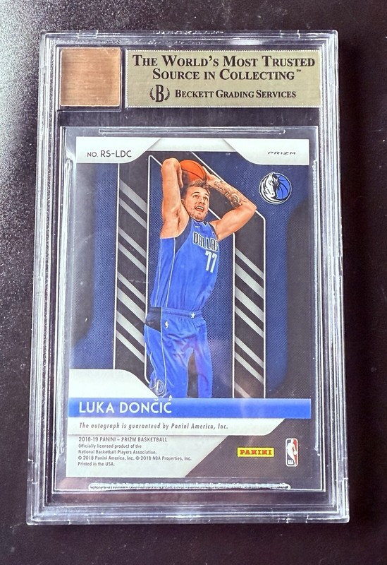 2018 PRIZM LUKA DONCIC SILVER AUTO RC ROOKIE AUTOGRAPH BGS 9.5/10 view 2