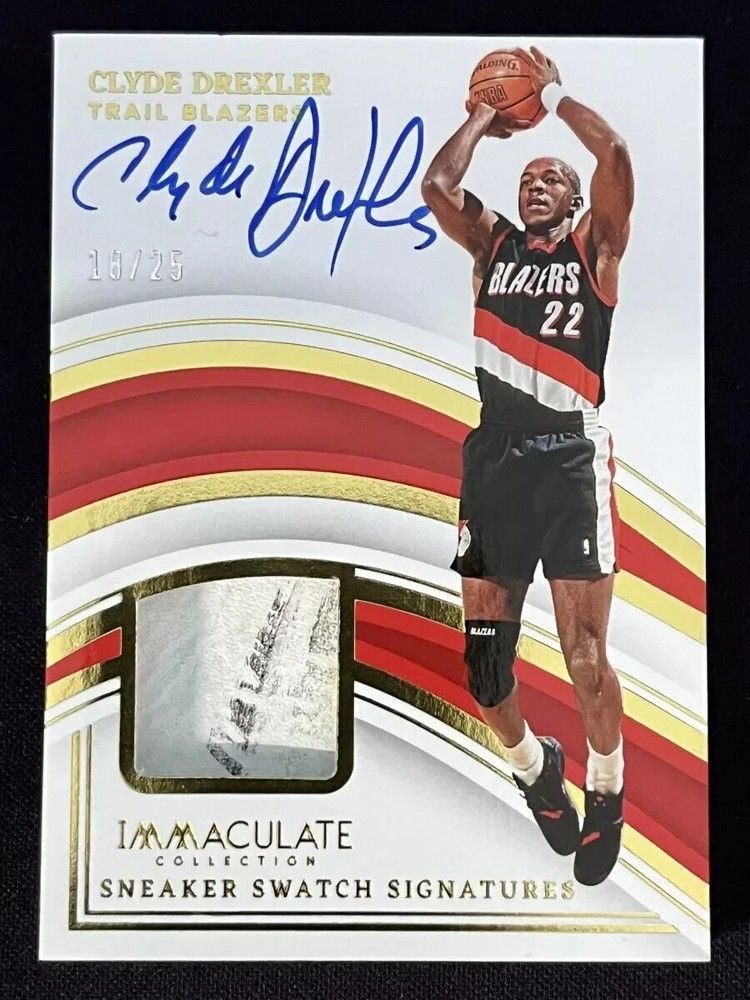 2022-23 Immaculate Collection Clyde Drexler Sneaker Swatch GU Patch Auto #18/25