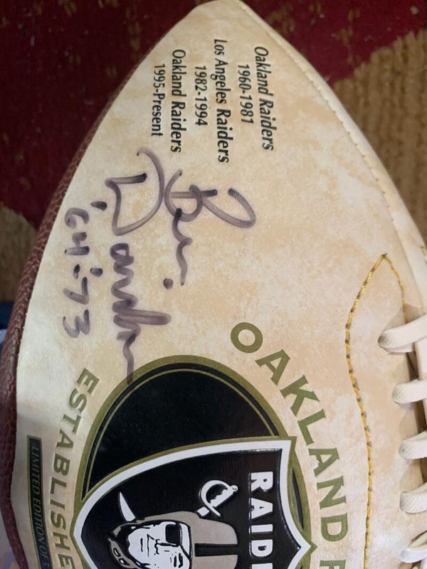 Ben Davidson AUTO SIGNED Autograph Autographed PSA/DNA Wilson NFL Football Ball view 2