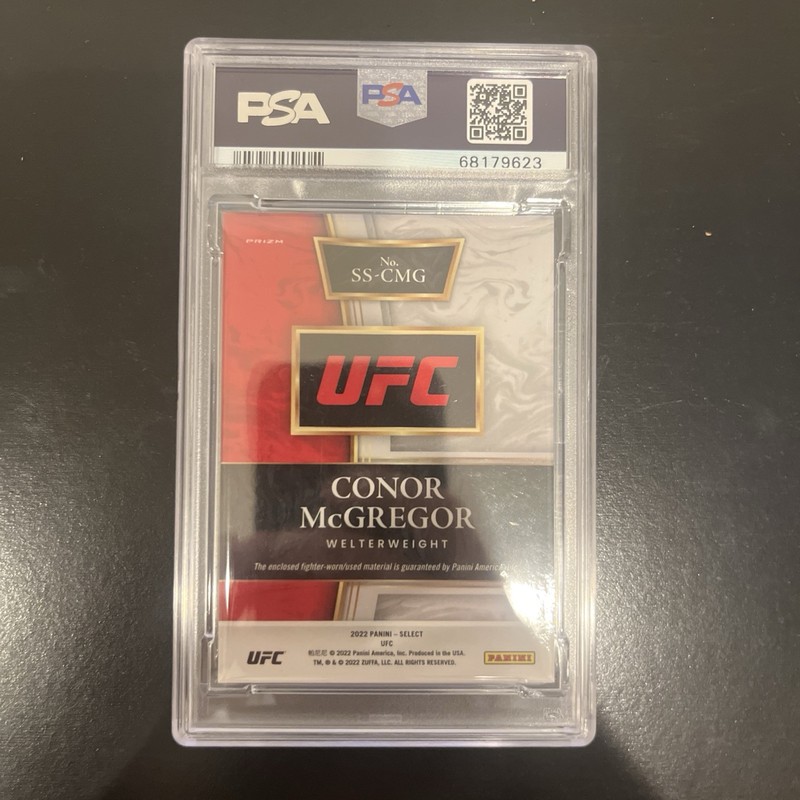 Conor McGregor Panini 2022 Select Memorabilia Prizm SS-CMG POP 5🔥 PSA 10 💎 view 2