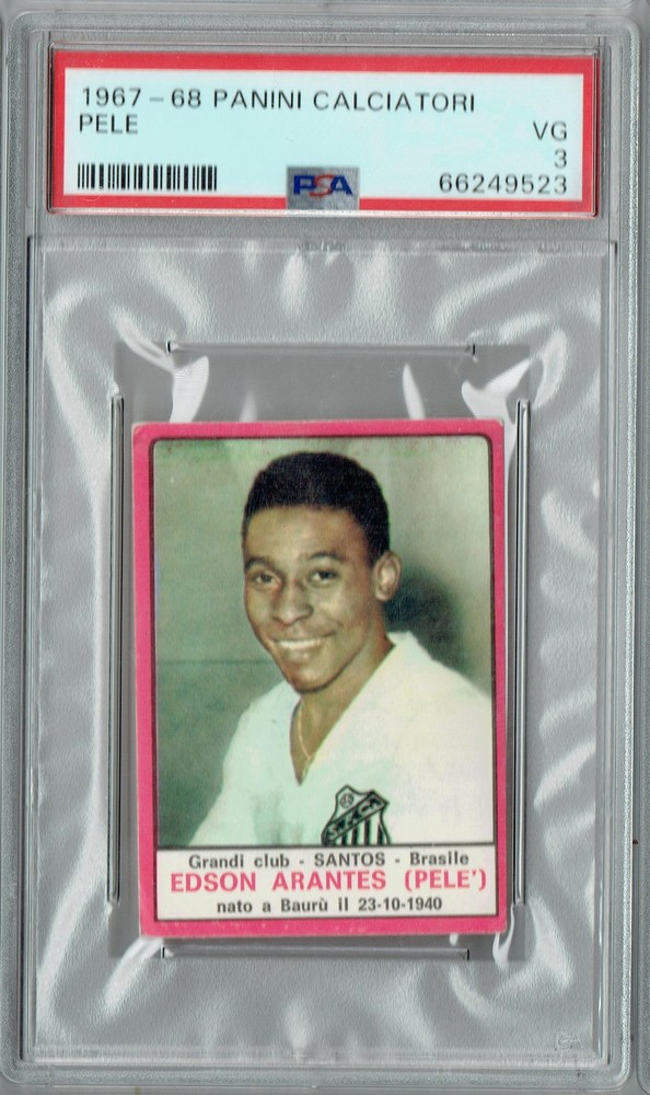 PSA 3 Pele 1967 Panini Calciatori Pink Trading Card
