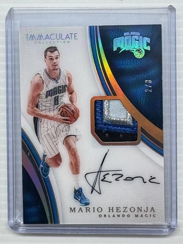 2016-17 Immaculate Mario Hezonja Patch Auto Jersey Number #2/8