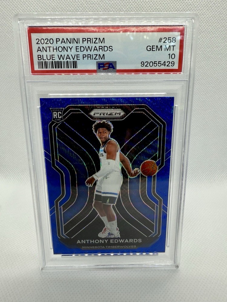 2020-2021 Prizm Anthony Edwards Blue Wave PSA 10 Color Match Rookie (RC)!