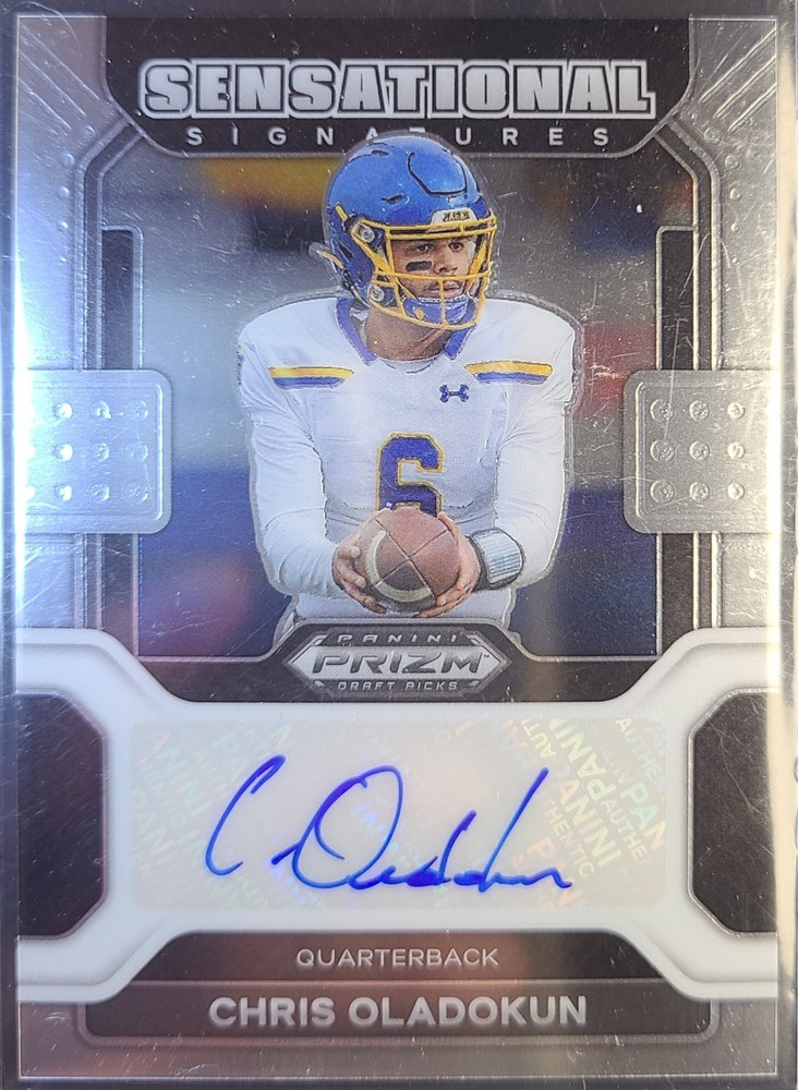 2022 Panini Prizm Draft Picks Chris Oladokun RC Auto #ss-col (Mahomes Backup)