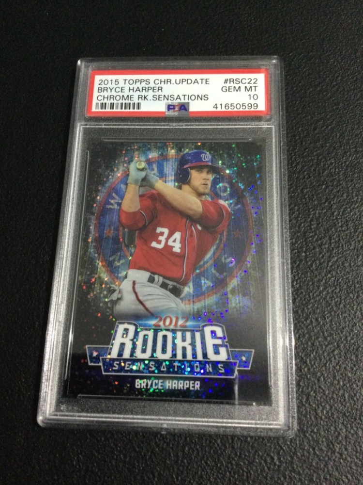 2015 Topps Chrome Update Bryce Harper RC Sensations #RSC22 PSA 10 