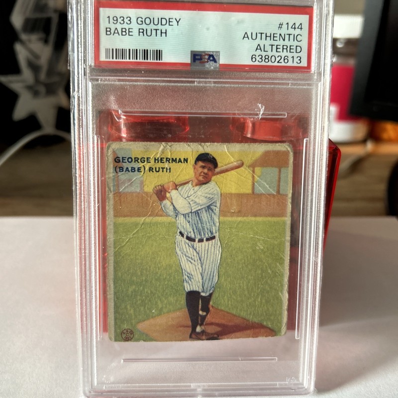 1933 Goudey #144 Babe Ruth PSA AUTHENTIC Altered view 2