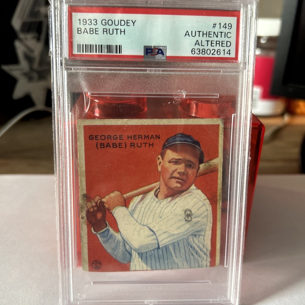 1933 Goudey #149 Babe Ruth PSA Authentic ALT. Great Looking Card!!