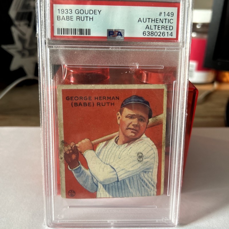 1933 Goudey #149 Babe Ruth PSA Authentic ALT. Great Looking Card!! view 2