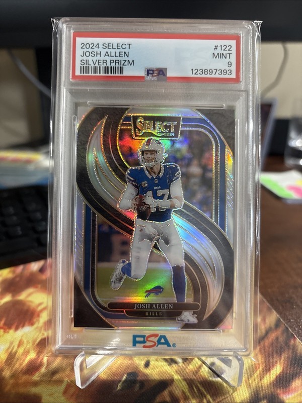 2024 select football Josh Allen Silver Psa 9 view 2