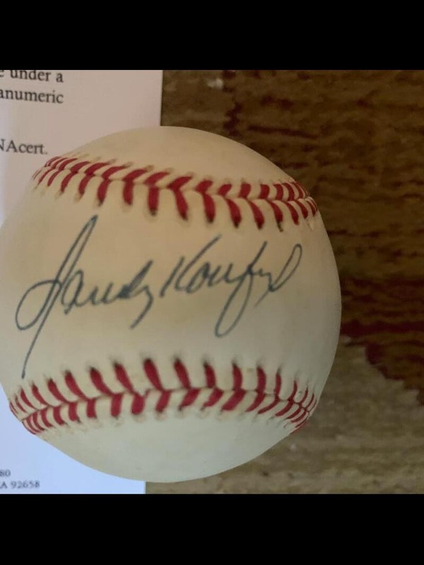 Sandy Koufax Signed Autograph Auto Ball Baseball PSA PSA/DNA COA LOA Rawlings view 2